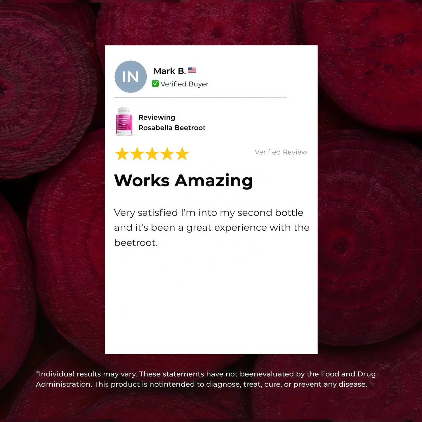 Rosabella Organic Beet Root Capsules - 1300mg Beet Root Powder Aids Healthy Circulation & Vitality, Non-GMO, Beet Root Supplement - 60 Capsules, 30-Day Supply